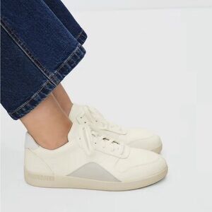 Everlane the Re-Leather Court Sneaker, ivory, size 8